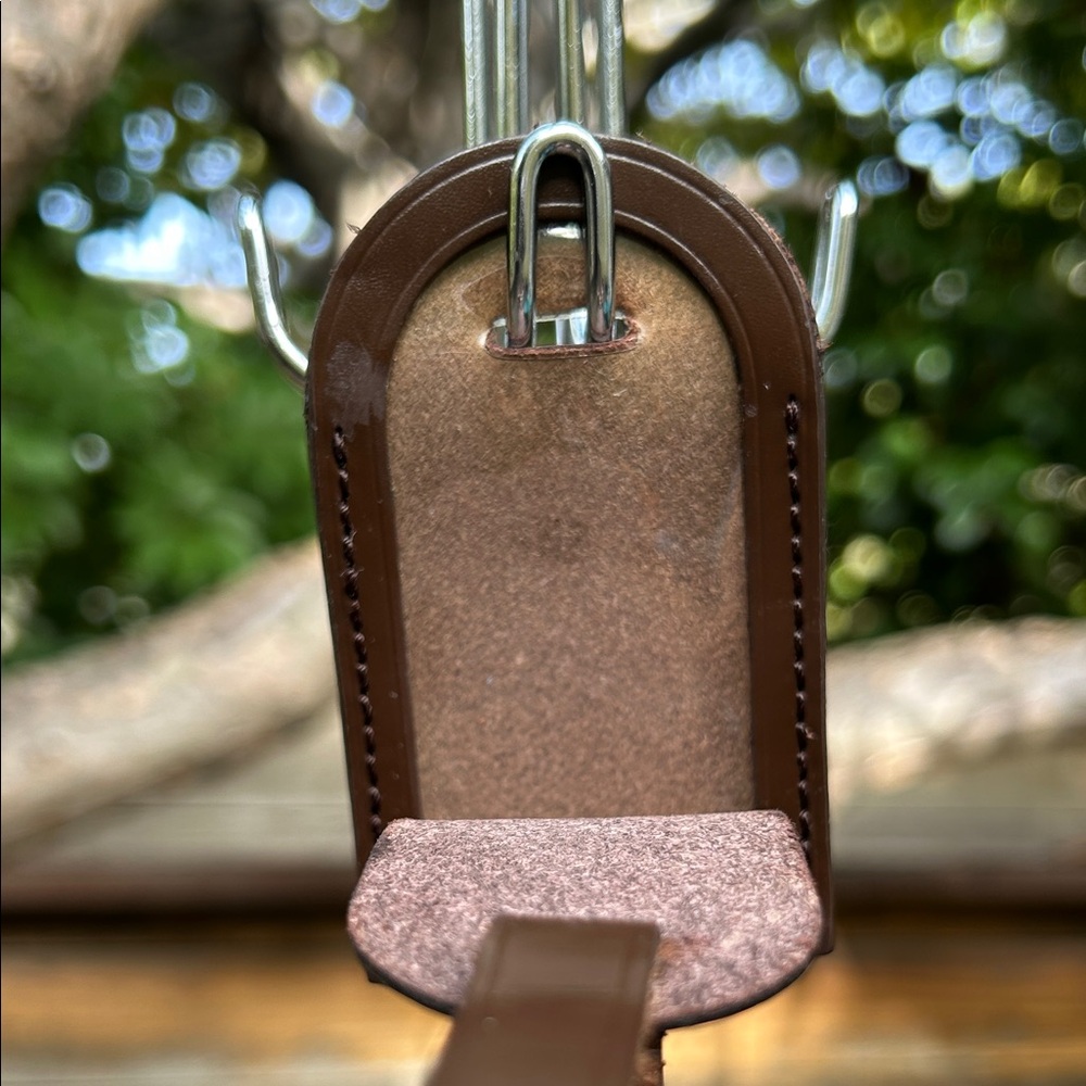 Louis Vuitton Leather Luggage Tag. Rare Find Damier Ebene 🧳★ - Picture 7 of 11